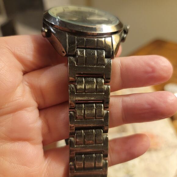 Vintage Watches Kenneth Cole Reaction Dual Display Quartz Chrono Steel Band - Picture 8 of 10